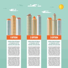 Buildings - infographic vector concept