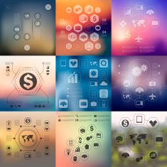 business infographic with unfocused background N10