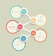 Minimal infographic circles design template