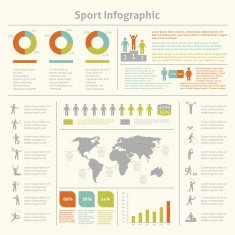 Sport infographic template chart