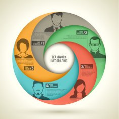 Vector collaboration infographic