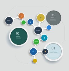 Simply infographic step by molecule template design