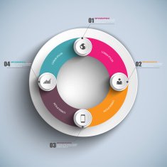 Abstract 3D paper Infographic N5