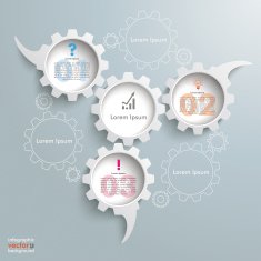 3 Speech Bubble Gears Centre