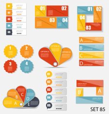 Collection of Infographic Templates for Business Vector Illustration N4