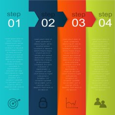 Vector colorful info graphics for your business presentations N33