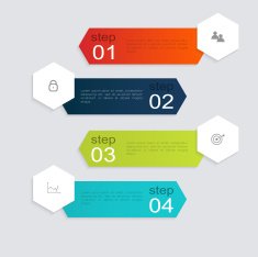 Vector colorful info graphics for your business presentations N34