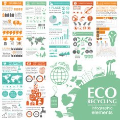 Environment ecology infographic elements Environmental risks N11