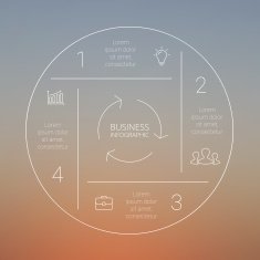 Circle line infographic graph diagram Blur vector background