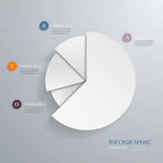 Business Pie Chart on the grey background