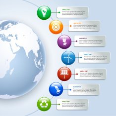 Green energy infographics