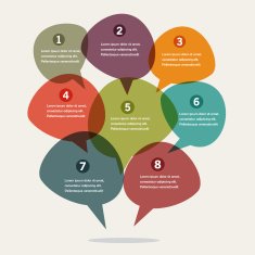 infographics design with speech bubble