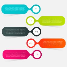 Abstract business info graphics template with icons N8