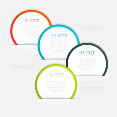 Abstract business info graphics template with icons N9