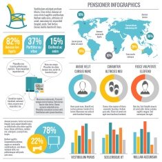 Pensioners life infographics