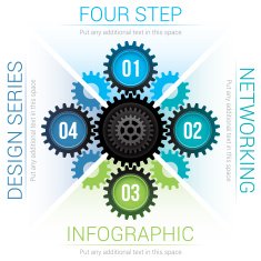 Four step infographic N3