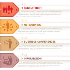 Four step infographic banner