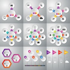 set of illustrations infographics
