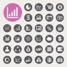 business and finance icon set N153