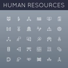 Vector HR Line Icons free image download