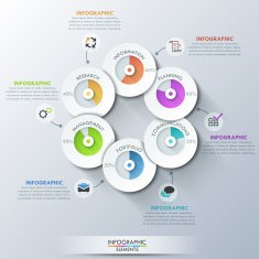 Modern infographics options banner N235