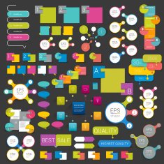 Collections of info graphics flat design diagrams N3