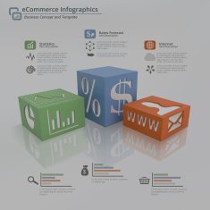 eCommerce Infographic Background Concept