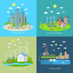 Eco City Design Concept Set