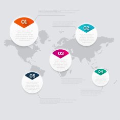 Vector colorful info graphics for your business presentations N41