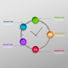 Clock infographics N2