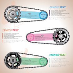 Infographic Chain And Gear Set