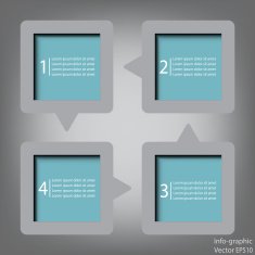 Blue Infographic Template Banner EPS 10