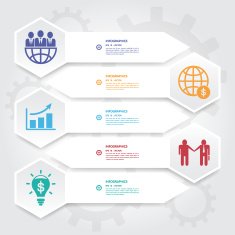 Design flat shadow step number banners graphic or website Vector EPS10 N2