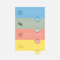 Vector colorful info graphics for your business presentations N42