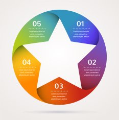 Star design and infographics abstract background icon N2