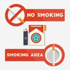 No smoking and area signs N2