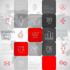 Infographic squares background design illustration