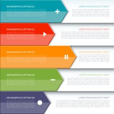 Modern arrow infographics elements