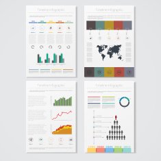 Vector illustrations of modern info graphics Use in website flyer