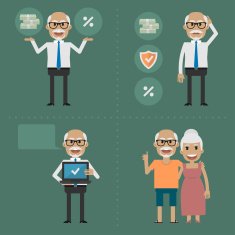 Older people pension fund concept N2