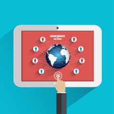 Dating Network Vector Concept Flat Design Infographic