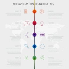 Time Line infographics design template with diagram set