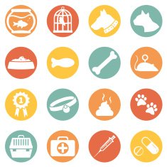 Vector Set of Pets Icons N8