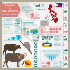 Philippines infographics statistical data sights