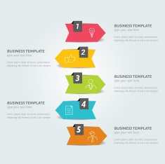 Infographic arrow Step by step tutorial