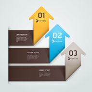 Abstract arrow origami style Infographics banner