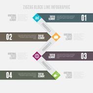 Zigzag Block Line Infographic