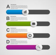 Vector colorful slider business infographic Design elements