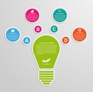 Abstract business concept infographic template Lightbulb idea N2