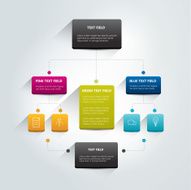 Infographics flowchart Colored shadows scheme N2